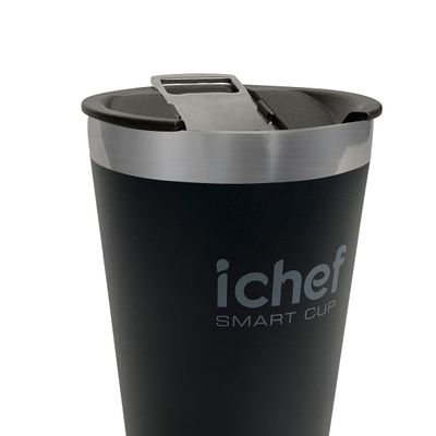 Copo Térmico Polishop Ichef Com Tampa Smart Cup 600 ml | Preto