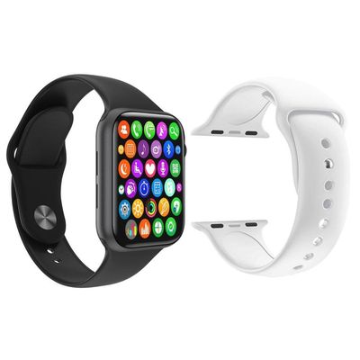Kit Smartwatch Iwo9 Lite Preto +Pulseira Branco