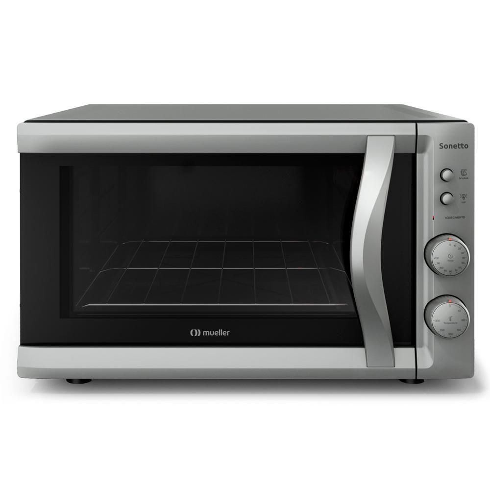 Forno Elétrico De Bancada Mueller Sonetto Titânio 44 Litros Titânio 127v