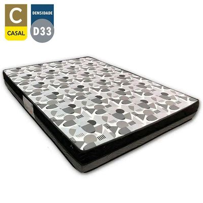 Cama Box Baú Casal Sintético Bipartido + Colchão Ortobom Iso Dupla Face 60x138x188 Cor:bege