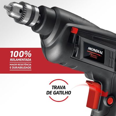 Furadeira De Impacto Mondial Power Tools 550w-127v-preto 110v