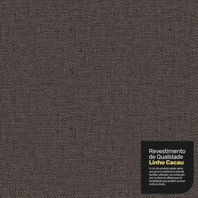 Poltrona De Amamentação E Descanso Zoe Com Base Balanço E Puff Linho Cacau - Desk Design