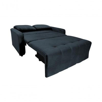 Sofá Cama Para Sala De Estar Amora New Veludo Matrix - Preto Preto