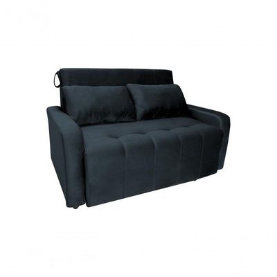 Sofá Cama Para Sala De Estar Amora New Veludo Matrix - Preto Preto