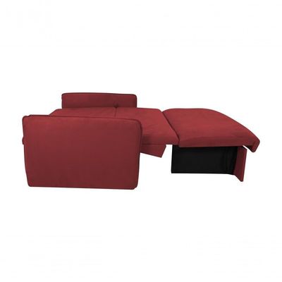 Sofá Cama Para Sala De Estar Zaia Com Baú Suede Matrix - Goiaba Goiaba