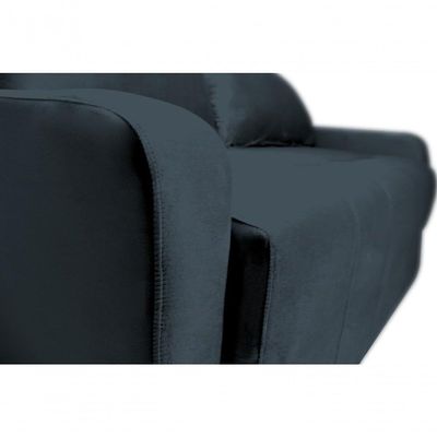 Sofá Cama Para Sala De Estar Amora New Veludo Matrix - Preto Preto