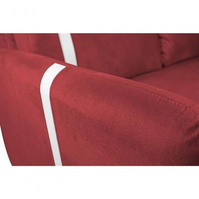 Sofá Cama Para Sala De Estar Martina New Suede Matrix - Goiaba Goiaba