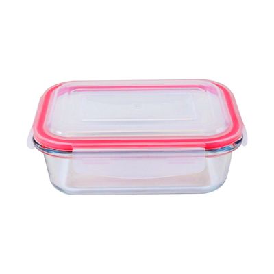 Pote de Vidro Hermético Cazza Retangular Click Transparente 630ml UNICA