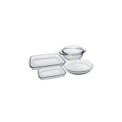 Conjunto de Assadeiras Nadir Celebrity Marinex em Vidro 5 Peças UNICA