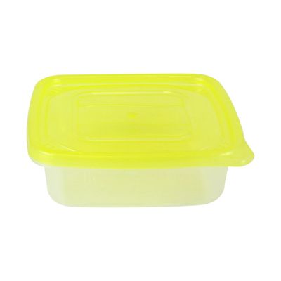 Conjunto de Potes São Bernardo Multiclick em Plástico Quadrado com Tampa Branca com 3 Peças 600ml UNICA