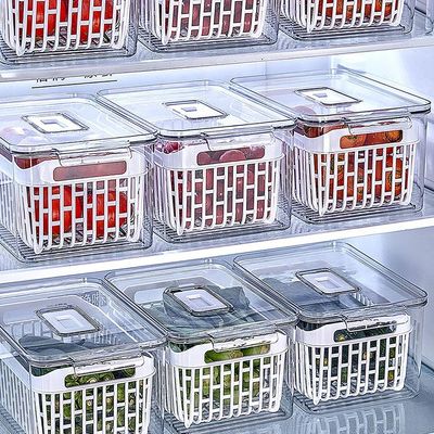 Organizador Com Cesto 3,2 L Para Geladeira Plástico Caixa Organizadora Empilhável