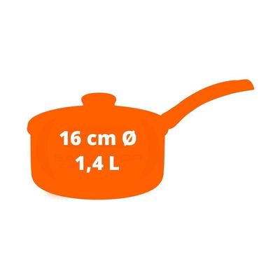 Panela Turim Alumínio Antiaderente Chumbo 16cm 1,4l Ptc3 - Tramontina 20262616