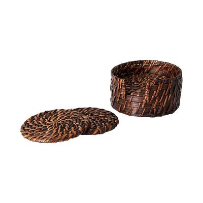 Porta-Copos Mundiart Rattan com 6 Peças 12x6,5x10cm UNICA