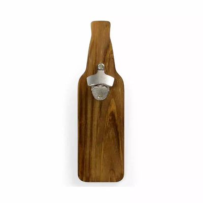 Abridor de Garrafa Decorativo Decorglass em Madeira Pinus Envernizada UNICA