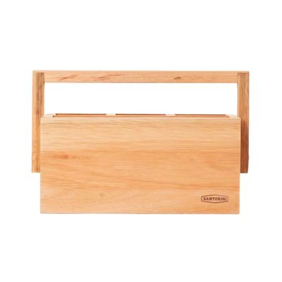 Porta Talher Santorini Retangular em Madeira 25cmx12cmx15cm UNICA