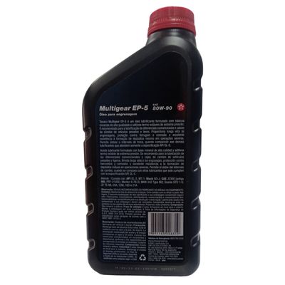 Óleo para Engrenagem SAE 80W90 Multigear EP-G - Texaco SAE J2360 API MT-1 API GL-5