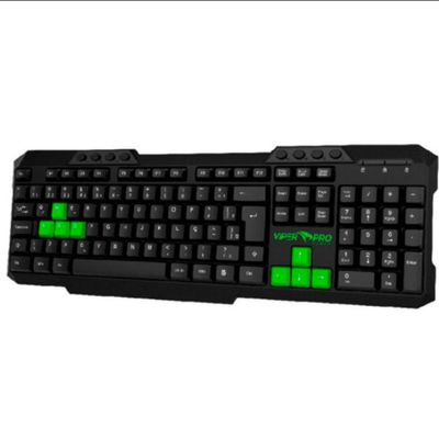 Teclado Gamer Viper PRO Standard PYTHON - 407  PRETO/VERDE  Bivolt
