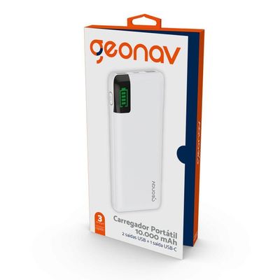 Carregador Portátil 10.000 Mah Branco