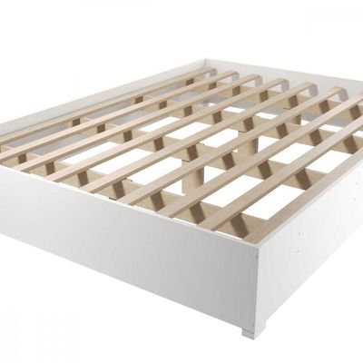 Base Cama Box Casal Imperatriz Com Pés Branco Viero Branco