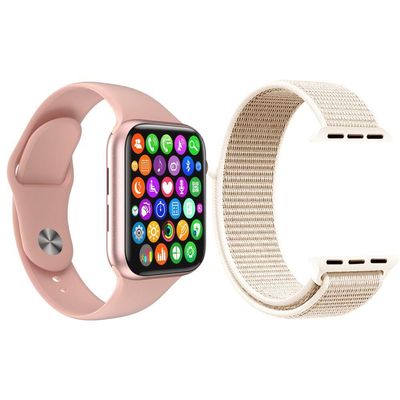 Kit Smartwatch W34 S Rosa +Pulseira Rosa Vintage