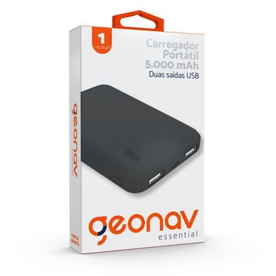 Carregador Portátil 5.000 Mah Essential Preto