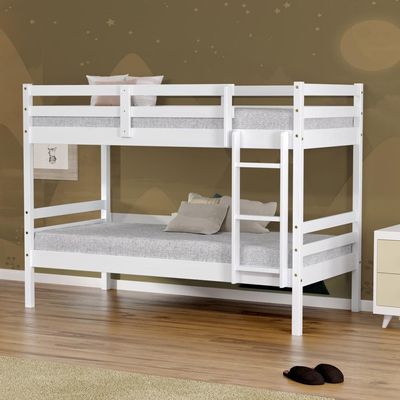 Beliche Solteiro Eco Madeira Maciça Branco Mobilistore