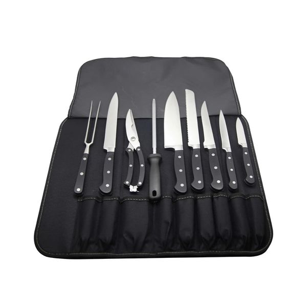 Jogo para Churrasco Fracalanza em Inox com Bolsa de Nylon com 9 Peças UNICA