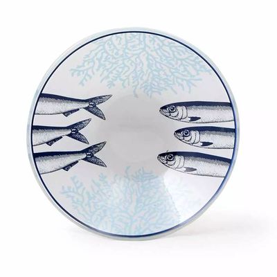 Conjunto de Bowl Vidro Cardume Decorglass Peixes com 2 Peças UNICA