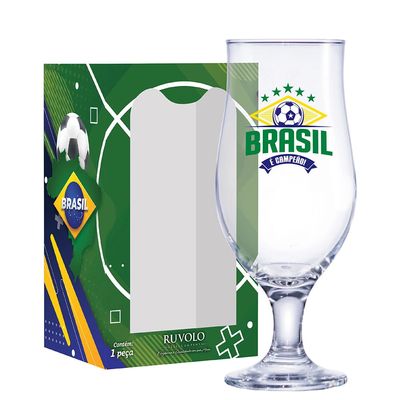 Taça para Cerveja Ruvolo Royal Beer Brasil é Campeão! 330ml UNICA