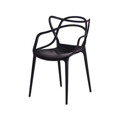 Kit 6 Cadeiras Para Sala De Jantar Allegra Empilháveis Pretas Preta