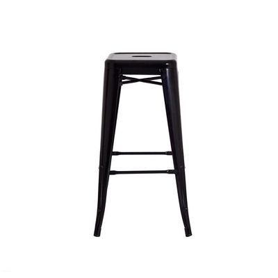 4 Banquetas Alta Para Bar Balcão Bancada Pub Bistrô Cozinha Americana Tolix Iron Industrial Preto