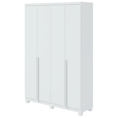 Guarda-roupa Solteiro Alonzo 4 Portas 2 Gavetas Branco Lopas