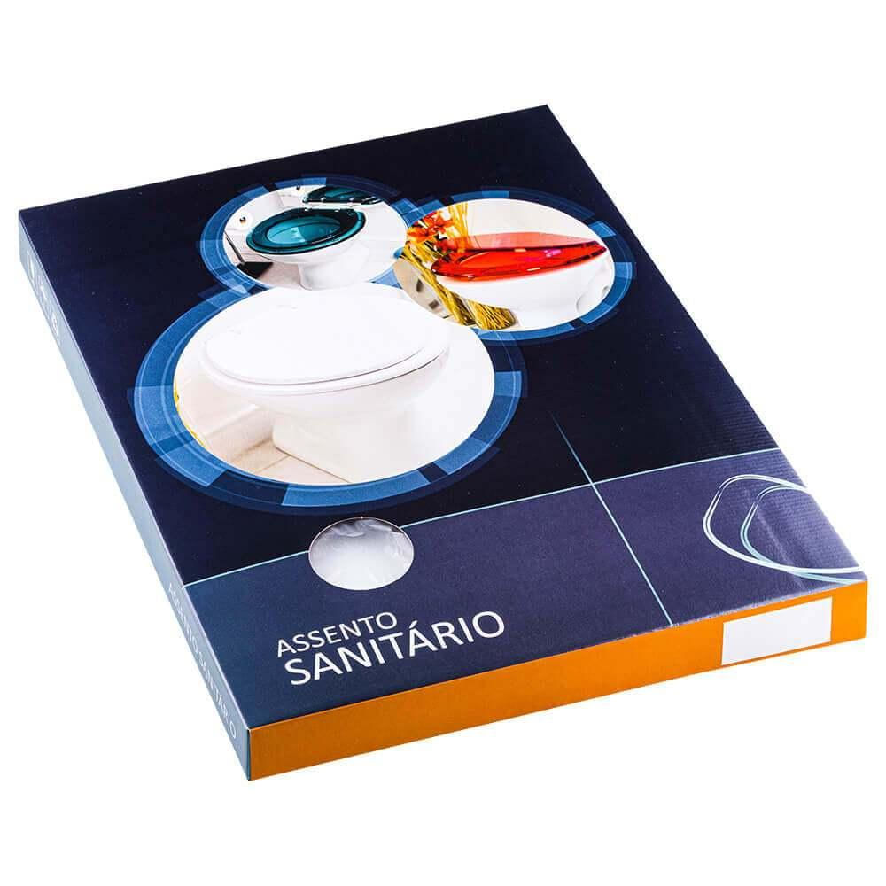 Assento Sanitário Riviera Cinza Prata para vaso Celite
