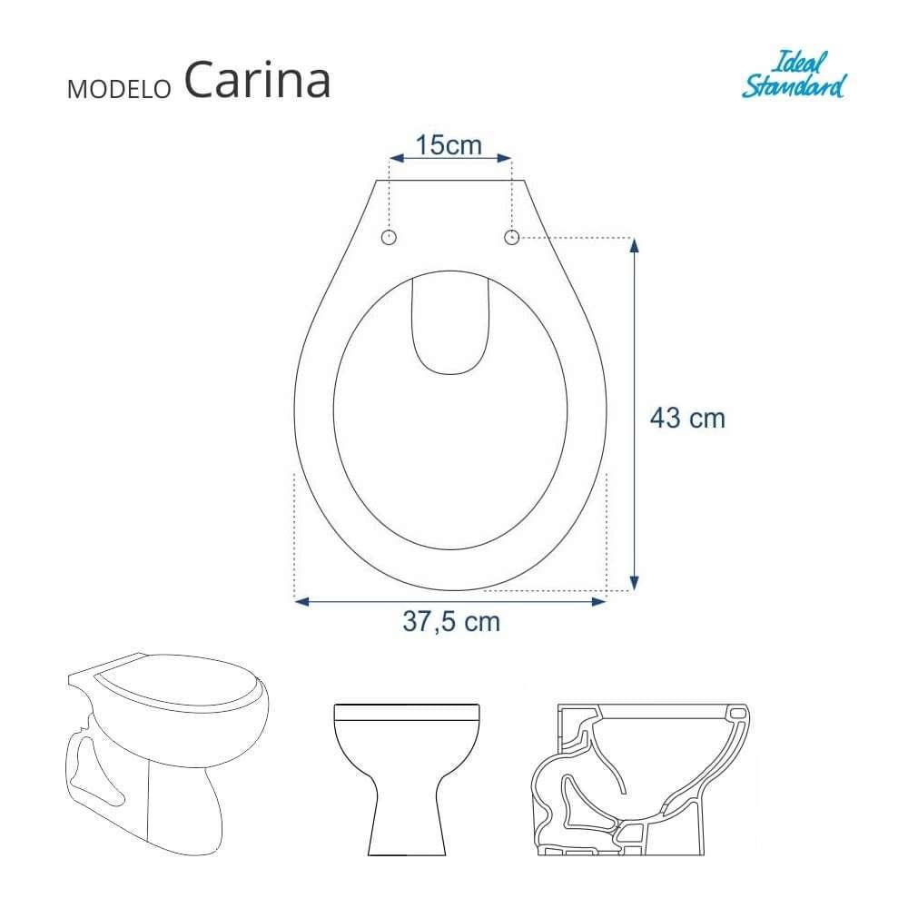 Assento Sanitário Carina Laranja para Ideal Standard