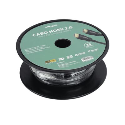 Cabo HDMI 2.0 Fibra Optica 4K 60HZ 18GBPS 30 Metros Vinik - HFO20305