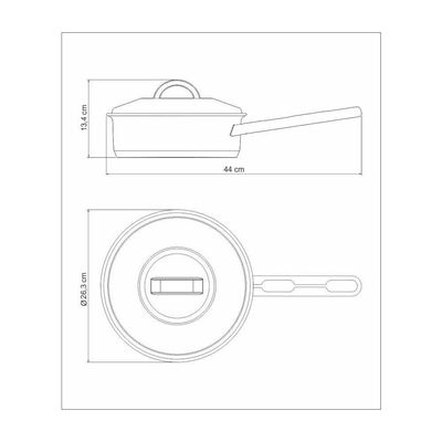 Frigideira Tramontina Solar Em Aço Inox Fundo Triplo Com Tampa E Cabo 24 Cm 3,3 L