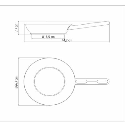 Frigideira Allegra Em Aço Inox Fundo Triplo 24 Cm 2,1 L Tramontina 62666/240