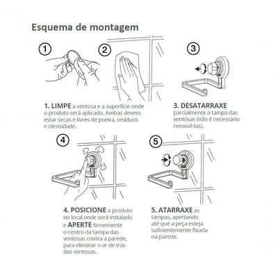 Espelho Banheiro Barbear Antiembaçante Ventosa Preto 406pt