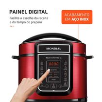 Panela De Pressão Elétrica Mondial Master Cooker Red Pe-39 Vermelho/Inox 127V