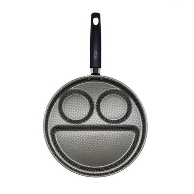 Frigideira Breakfast Gourmet Preto 26 Cm Em Alumínio Com Revestimento Interno Antiaderente