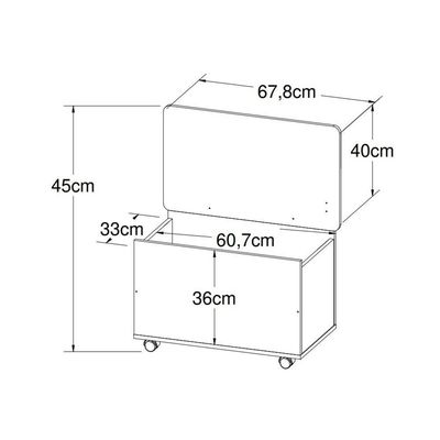 Baú Organizador Com Rodízios Multimóveis Cr35092 Branco