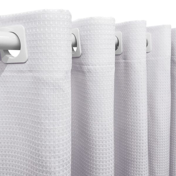 Cortina 2,40x1,30 Sala Quarto Cozinha Tecido Piquet Branco
