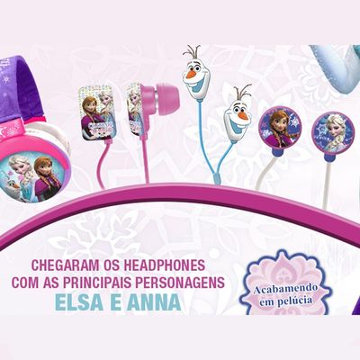 Fone De Ouvido Frozen Elsa E Anna Redondo - Multilaser