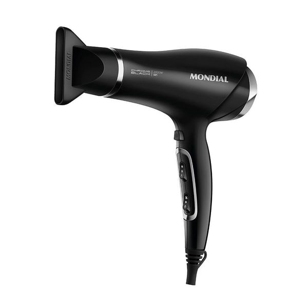 Secador De Cabelos Mondial Preto/cromado Prata - Scn-04 Secador De Cabelos Scn-04 127v/60hz