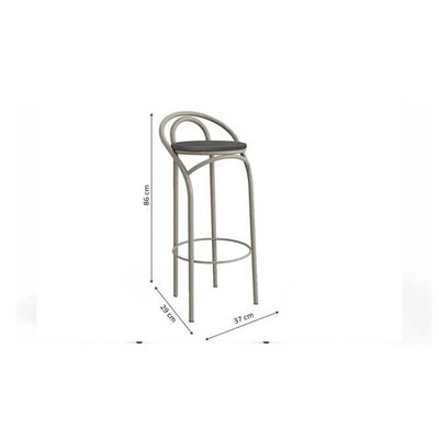 Banqueta Dublin 1B706 Kit 2 Un Bronze/Preto 110 - Kappesberg