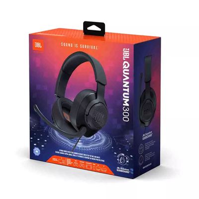 Headphone Gamer JBL Quantum 300 Over-Ear Preto UNICA