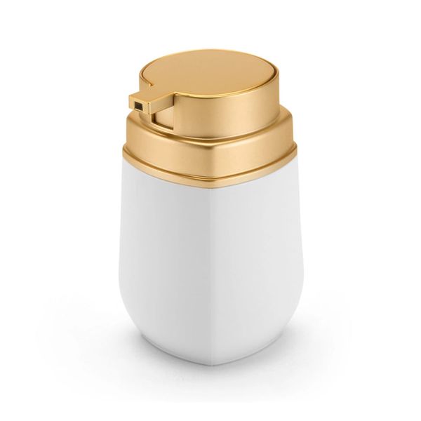Porta Sabonete Líquido Arthi Branco e Dourado Fosco UNICA