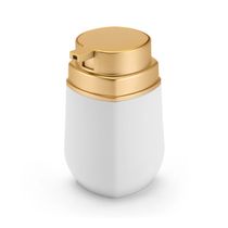 Porta Sabonete Líquido Arthi Branco e Dourado Fosco