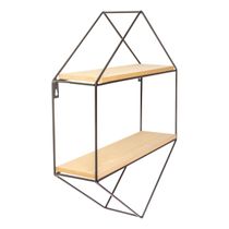 Prateleira Dupla Le Hexagonal 35,5x10x45,5cm Metal/Mdf