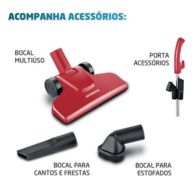 Aspirador de Pó Vertical Mondial Turbo Cycle AP-36 - 1100W 127V UNICA